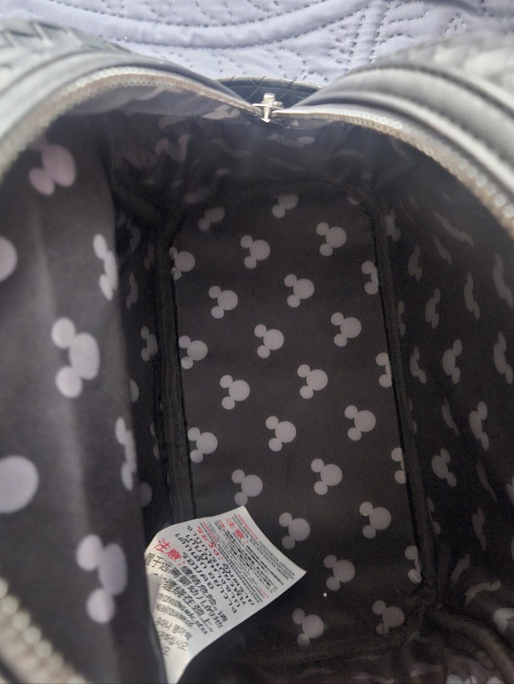 Disney Parks x Loungefly Mickey Mouse Black Woven Mini Backpack - Picture 8 of 10